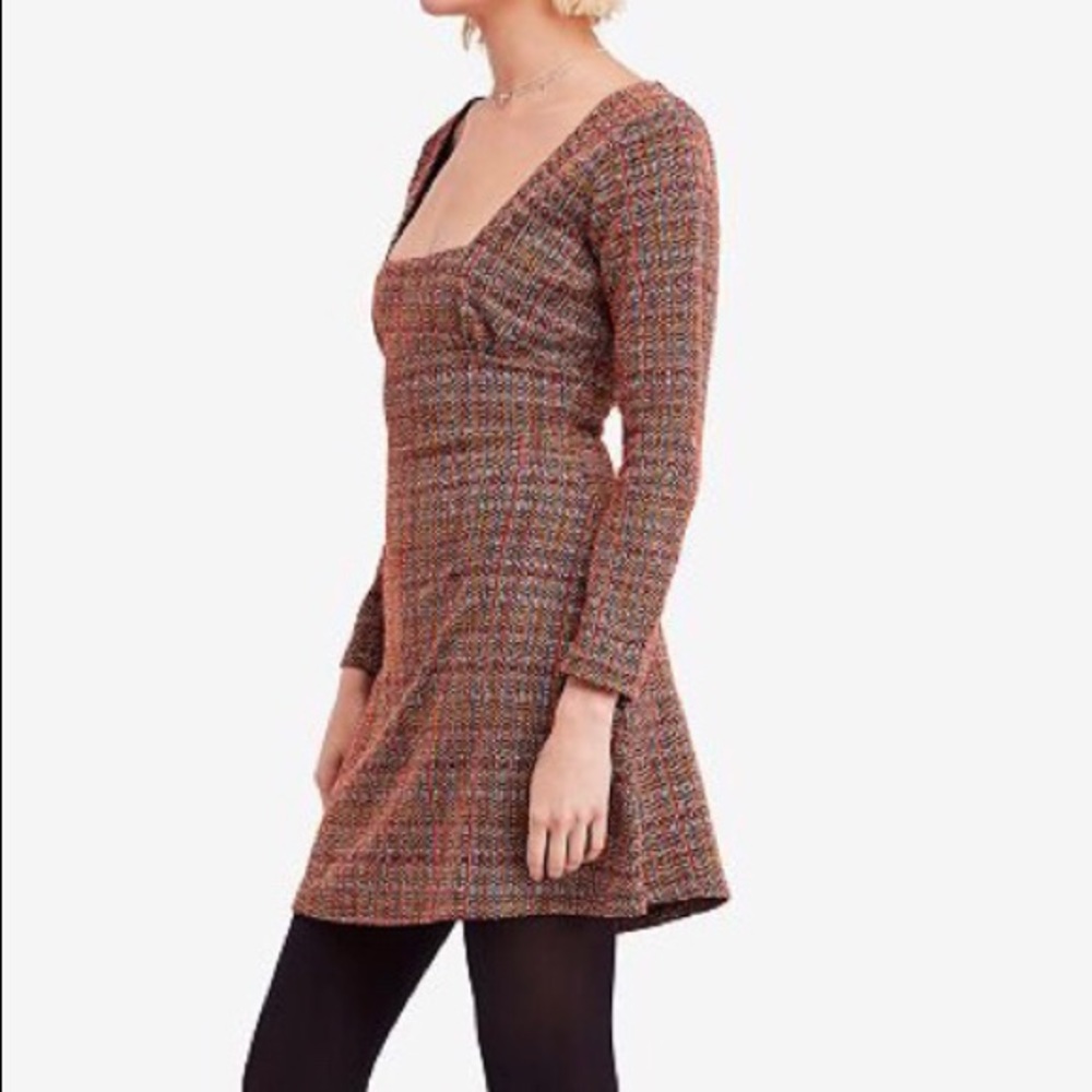 Free People Plaid Uptown Dress - Picture 4 of 4